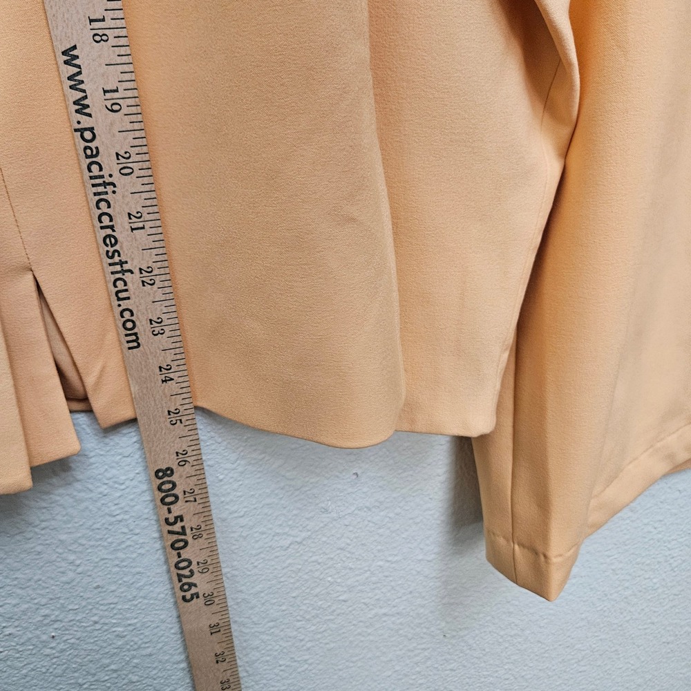 Midnight Velvet Skirt Suit Women 16 Peach Double Breasted Blazer Midi Set Career - Picture 7 of 13